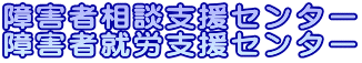 障害者相談支援センター 障害者就労支援センター